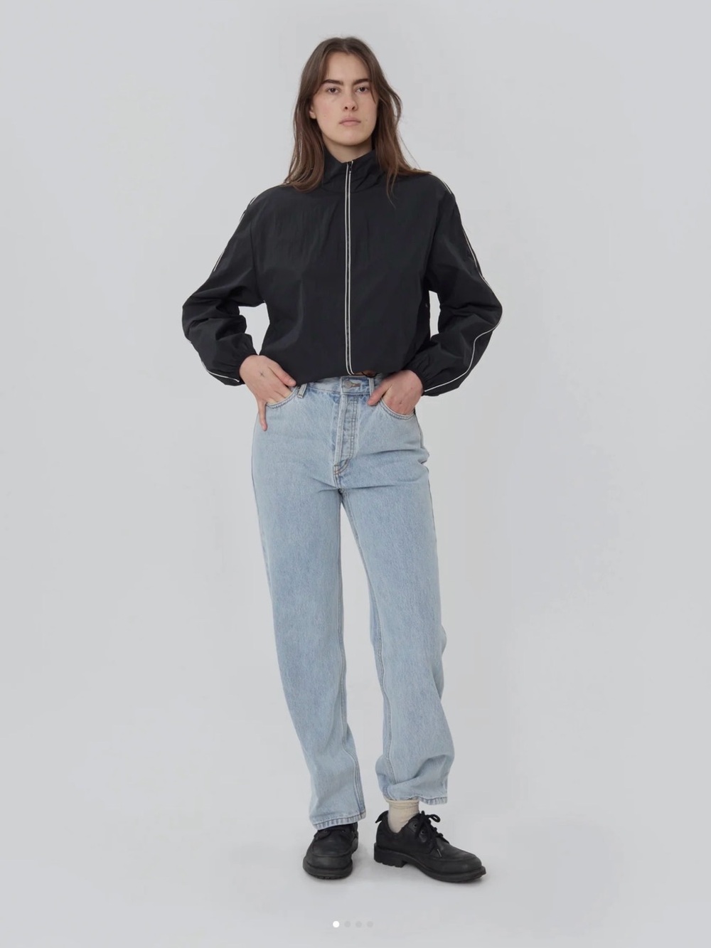 Light Blue Boyfriend Jeans with Relaxed Rise